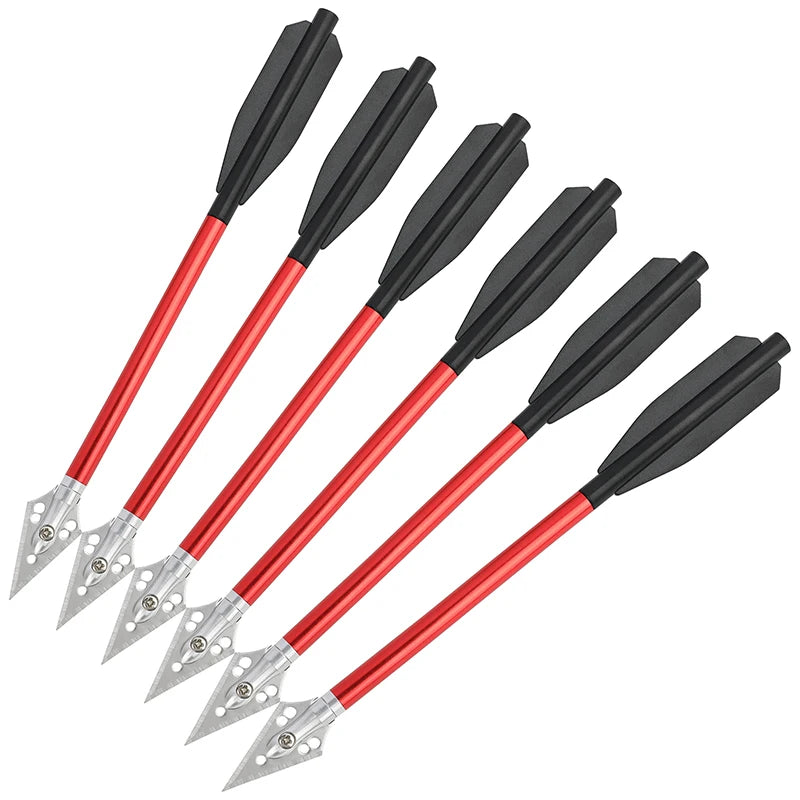 Aluminium Crossbow Arrows 12pcs 6.7 Inch Crossbow Bolts Removable Blade Arrowheads Suitable for Outdoor Archery Shooting Hunting