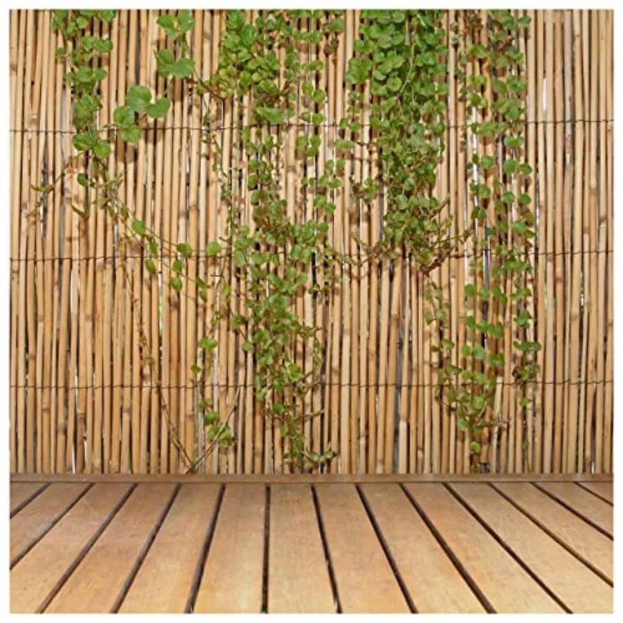 Jumbo Reed Bamboo Screen Fencing Privacy Fence Backyard Divider Decorative Reed Garden Fencing Natural Finish 6 ft H x 16 ft L