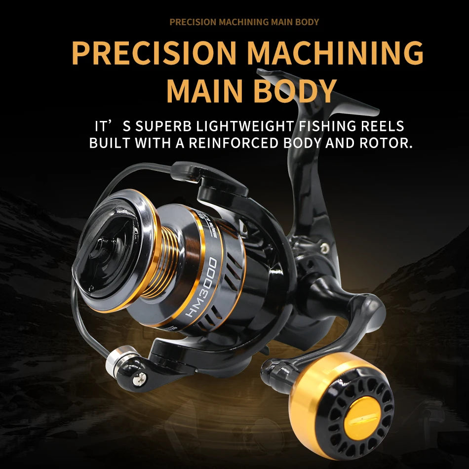 Rooblinos High Speed Spinning Fishing Reel With Metal Spool