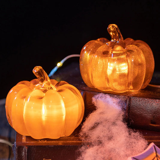 Battery Operated LED Pumpkin Decorative Lights For Holiday Tabletop Decor
