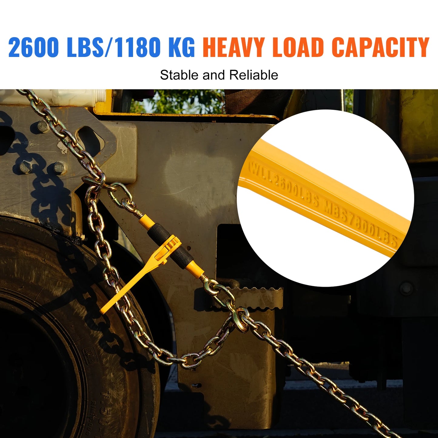 SucceBuy Ratchet Chain Load Binder For Flatbed Trailer Cargo