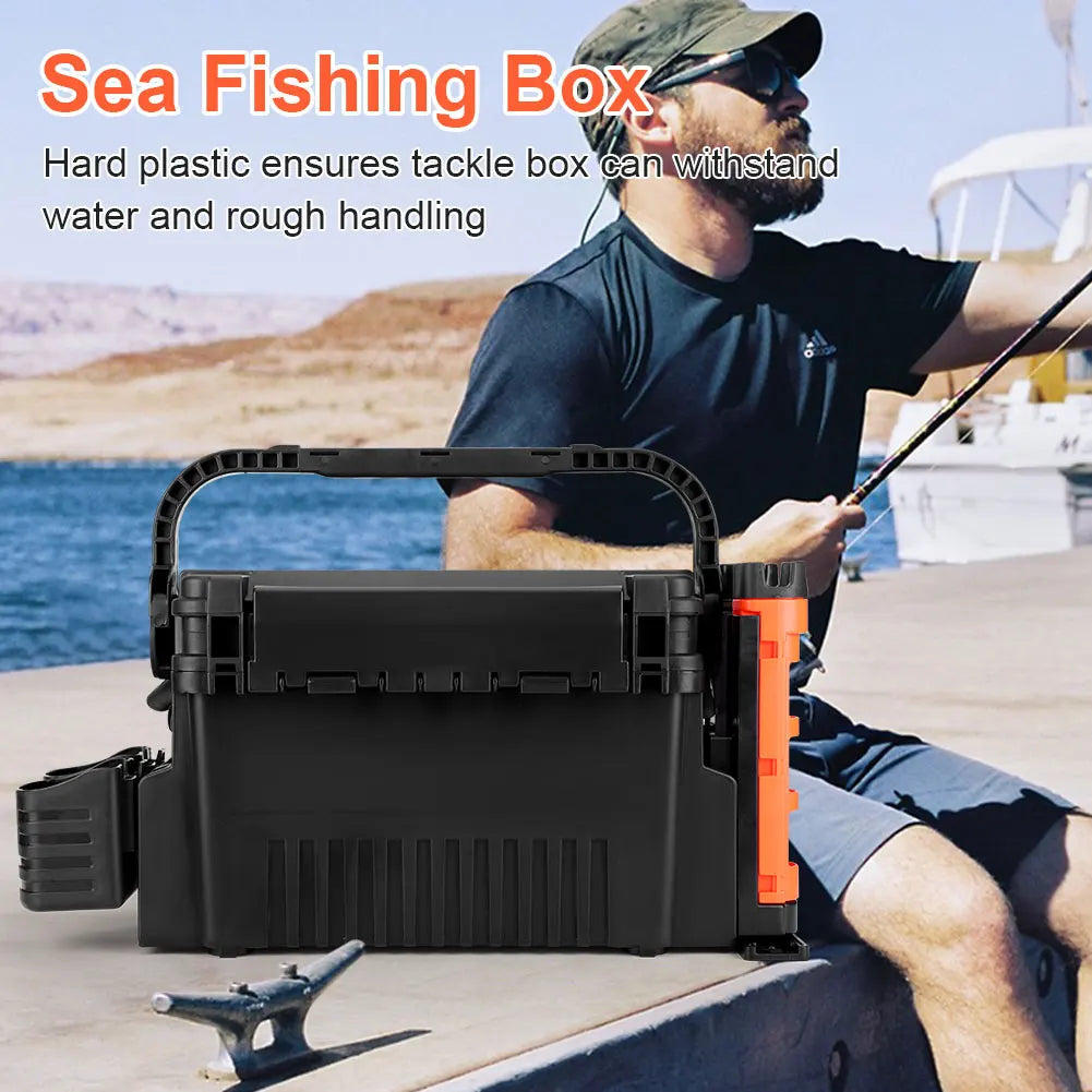 ATUOTIN 2 Tier Fishing Tackle Box Storage Organizer Case