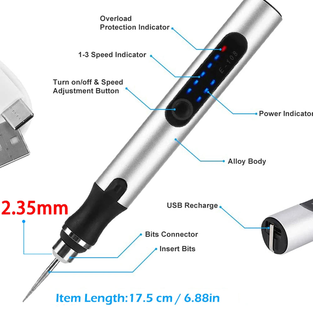 Jenabom Cordless Mini Electric Engraving And Etching Rotary Tool