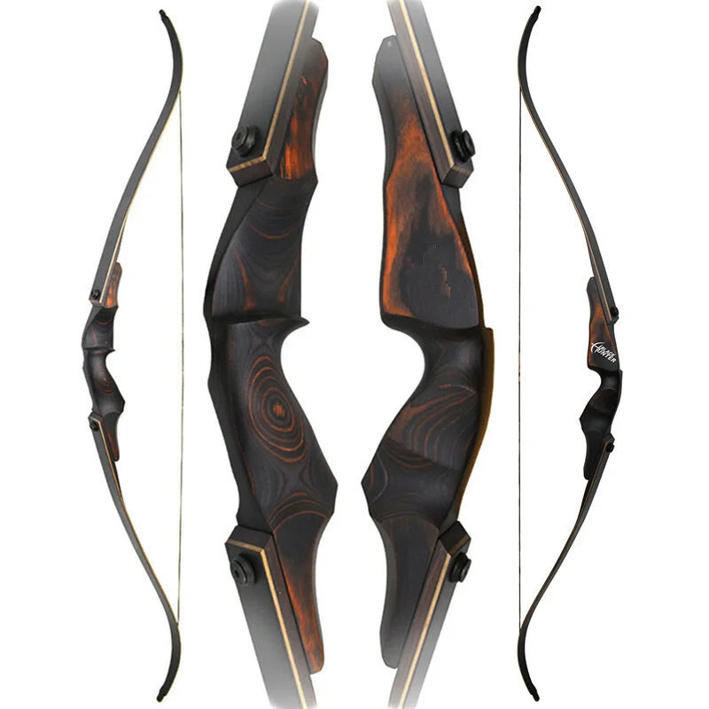 Takedown Recurve Archery Bow With Bamboo Core And Wood Riser