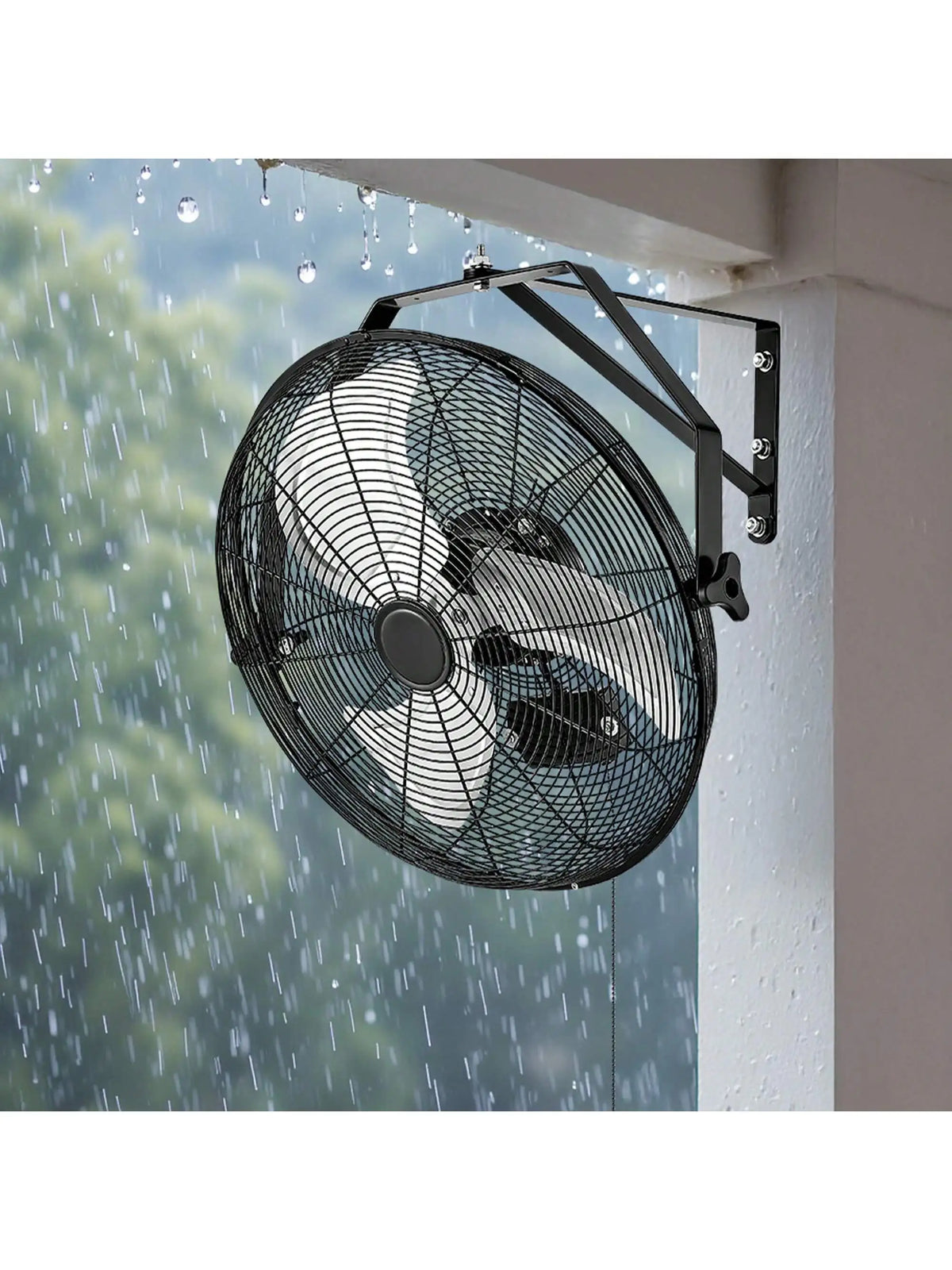 Industrial Wall Mount Fan With High Velocity And Three Speeds