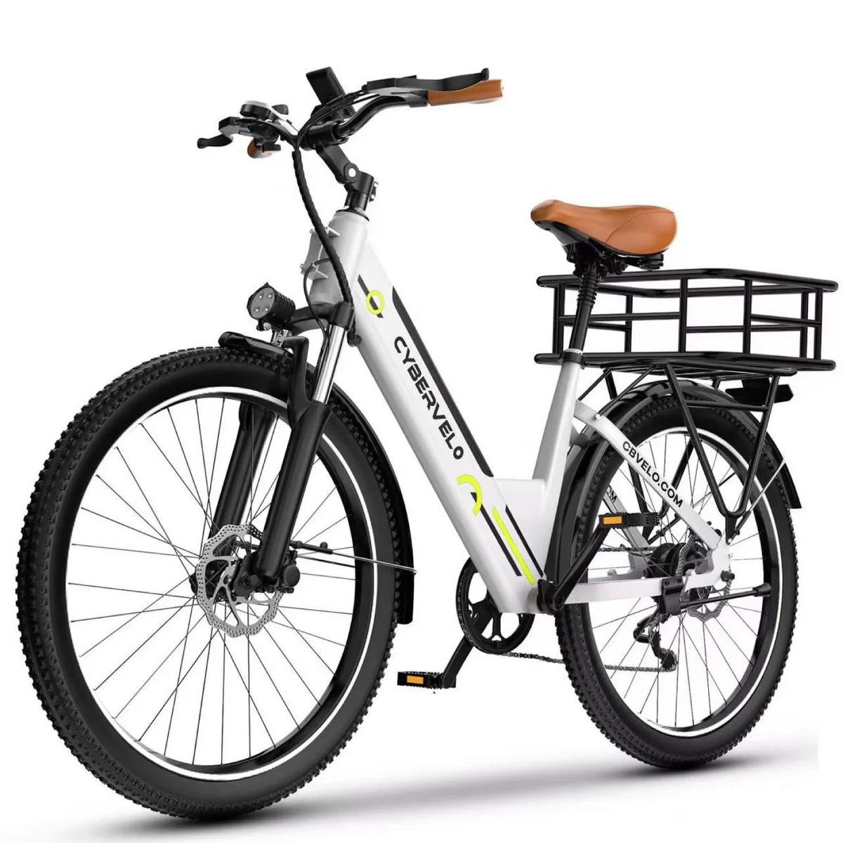 Cybervelo Urban Commute Step-Thru Electric Bike With 1000W Peak Motor