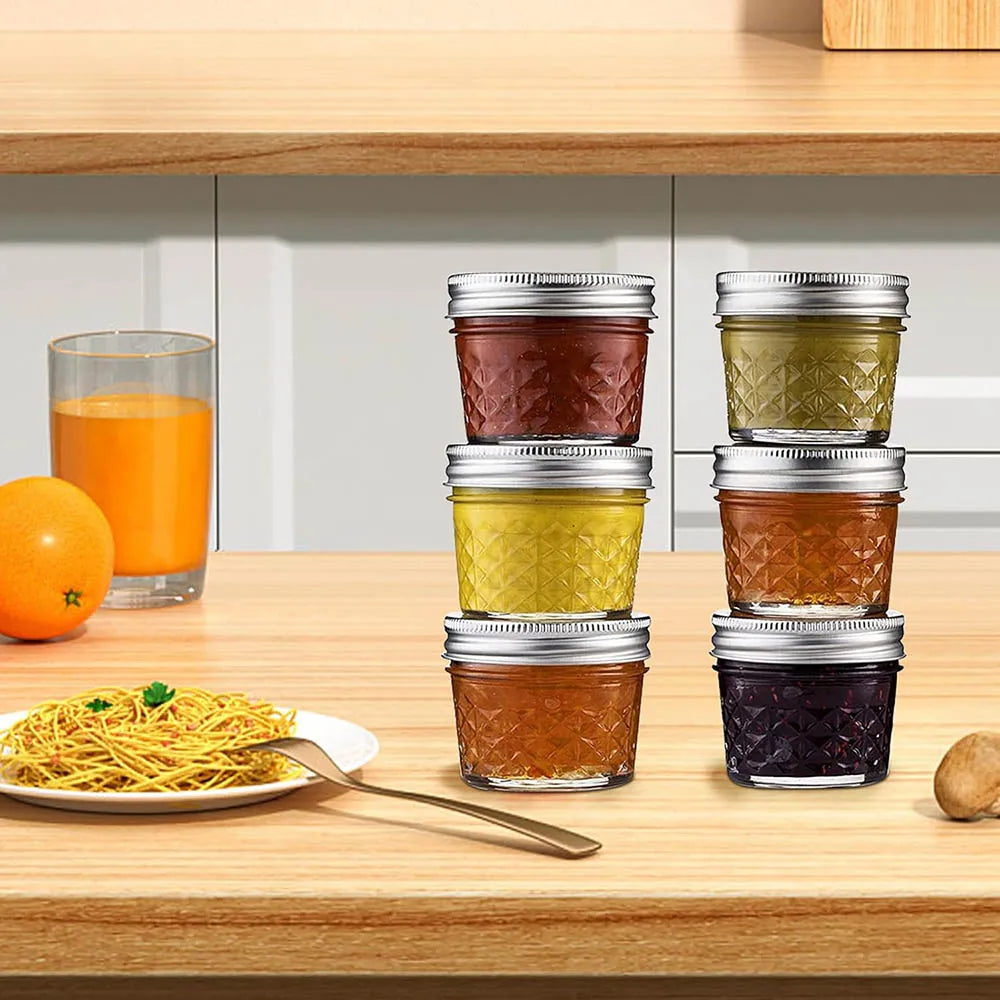 Airtight Glass Mason Jars For Spices And Jam Storage