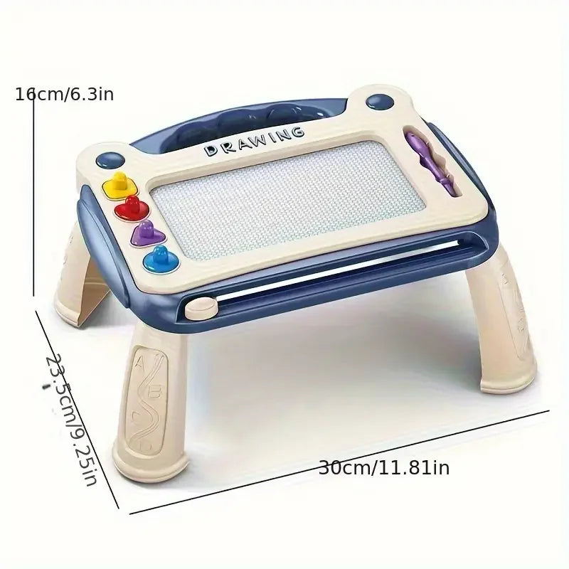 Erasable Magnetic Drawing Board For Kids With Stamps And Pen