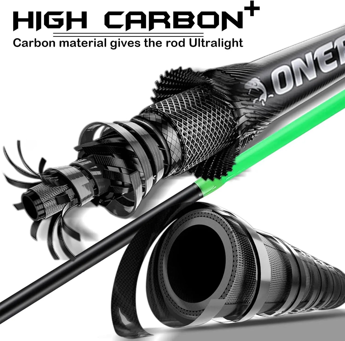 Medium Fast Carbon Fiber Baitcasting Fishing Rod And Reel Combo