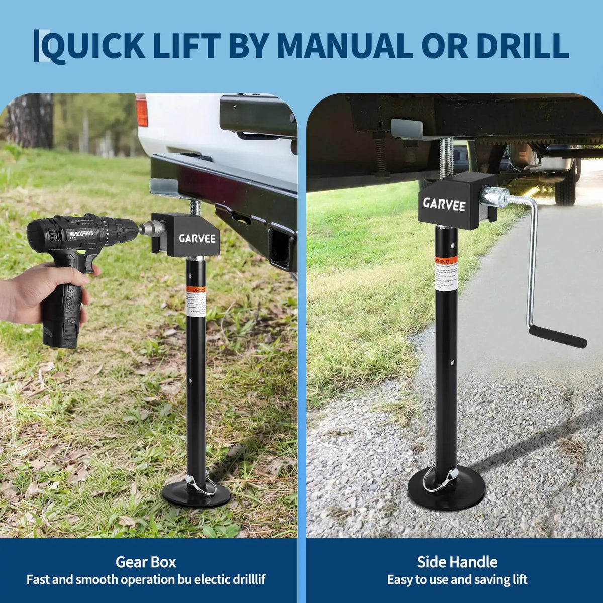 Heavy Duty RV Slide Out Stabilizer Jacks Quick Lift Crank