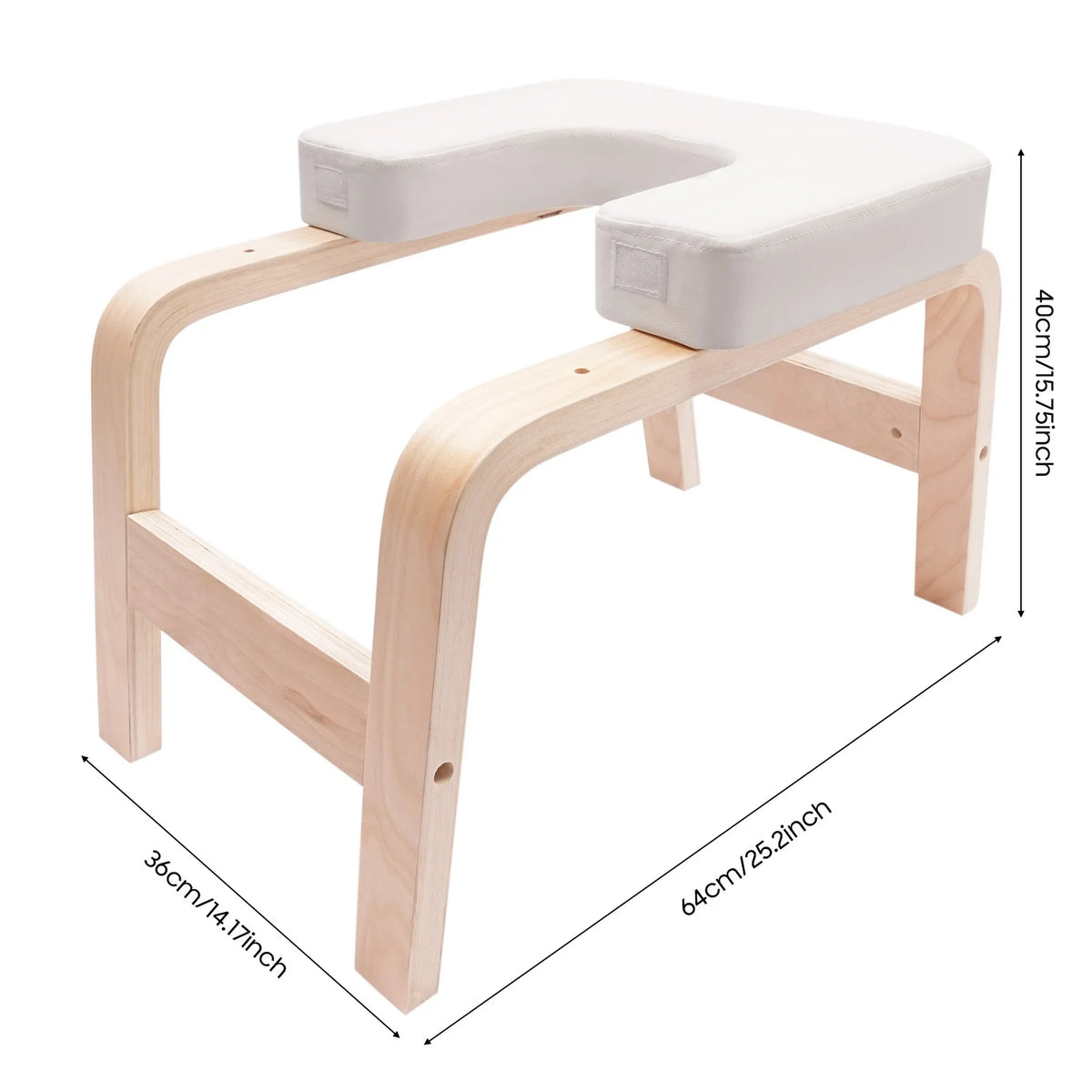 Solid Wood Yoga Inversion Chair With Stable Base And Comfort Padding