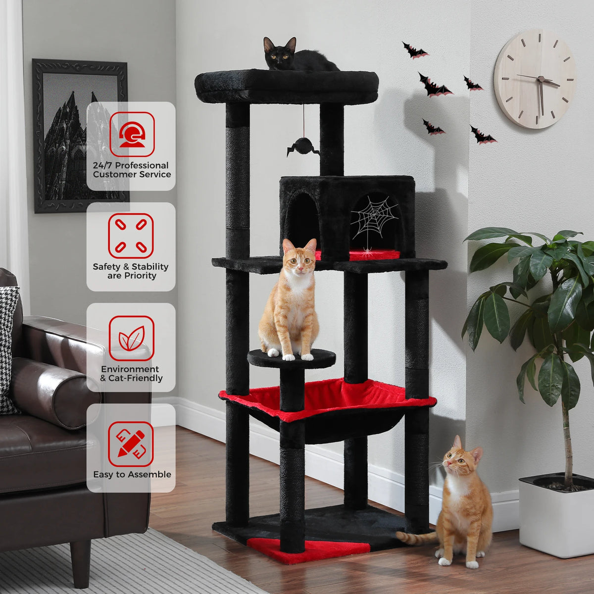 Pawz Road Gothic Cat Tree With Sisal Scratching Post Hammock