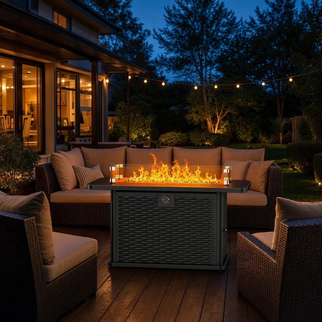 Premium Stainless Steel Propane Fire Pit Table For Patio