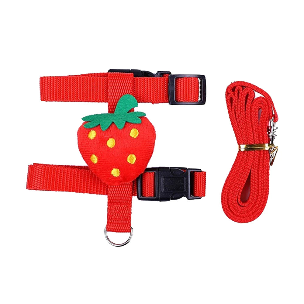Adjustable Nylon Pet Harness And Leash Set For Small Animals
