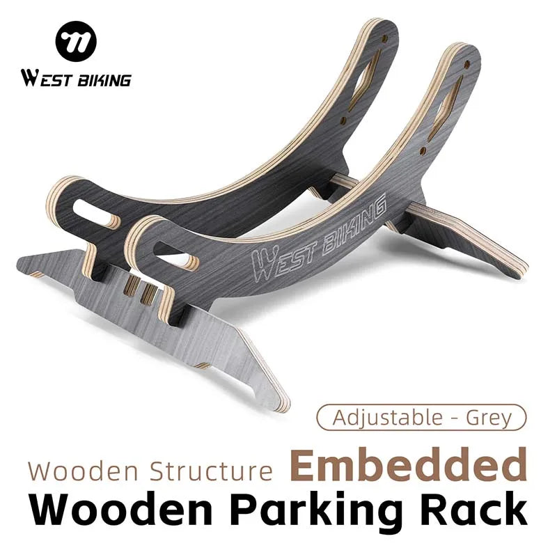 WEST BIKING Adjustable Bicycle Parking Rack Bike Indoor Garage Storage Stand Wooden MTB Road Bike Maintenance Repair Stand