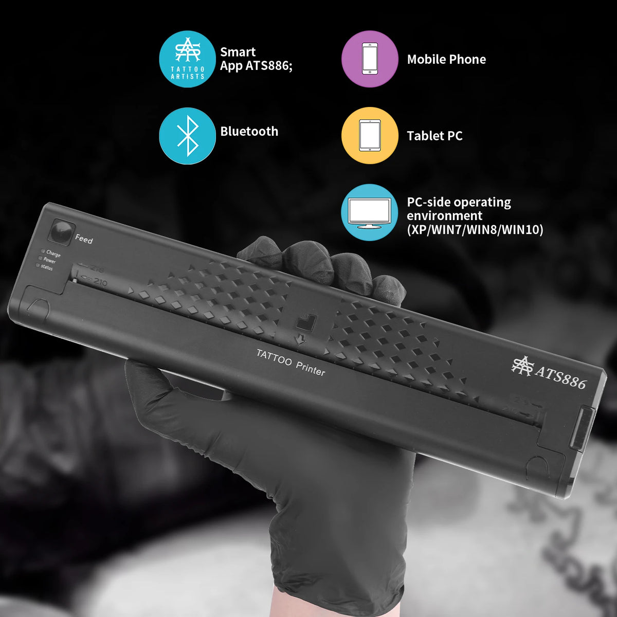 Wireless Tattoo Thermal Transfer Printer With Bluetooth Connectivity
