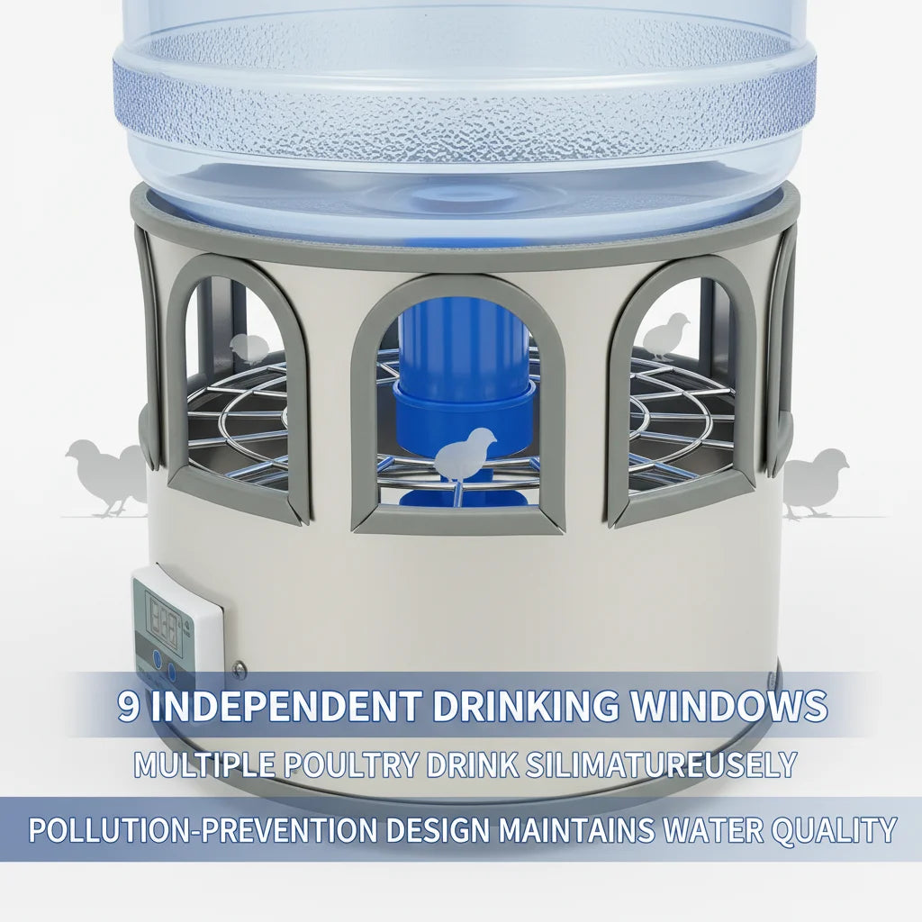 Stainless Steel Heated Chicken Waterer With Auto Thermostat