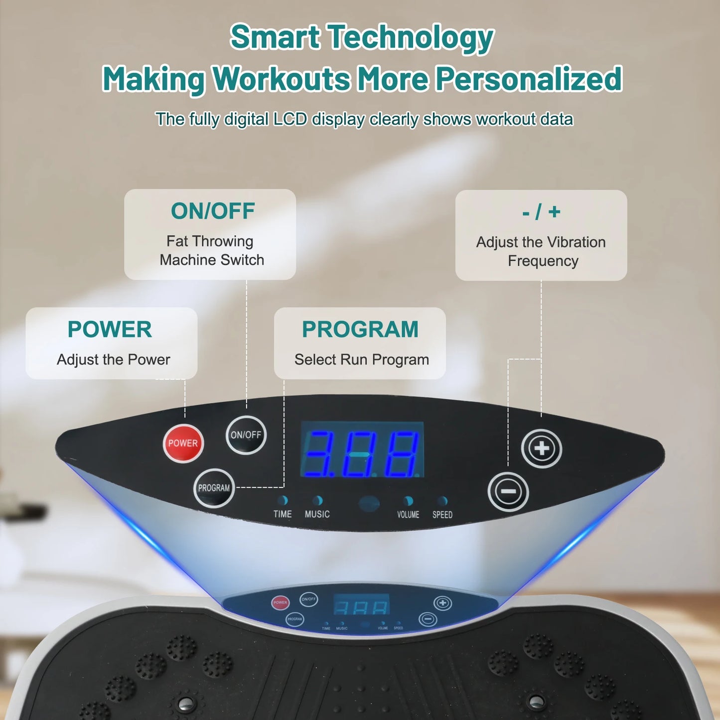 Full Body Vibration Plate Exercise Machine With Remote Control