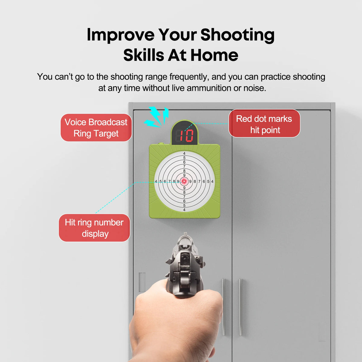 Smart Induction Shooting Target With Voice Feedback And Score Tracking