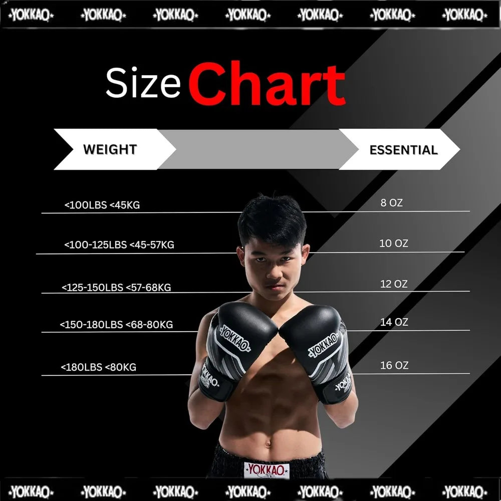 Yokkauaa Essential Muay Thai Boxing Gloves With Foam Padding
