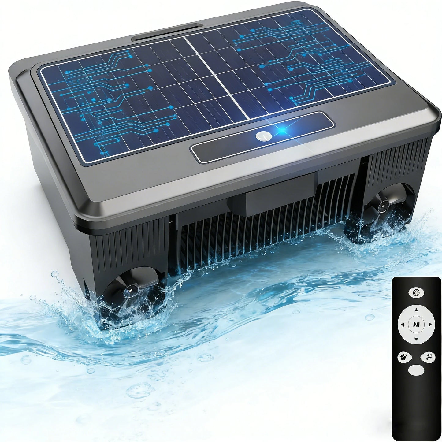 Inse Solar Powered Robotic Pool Vacuum Cleaner With Remote Control