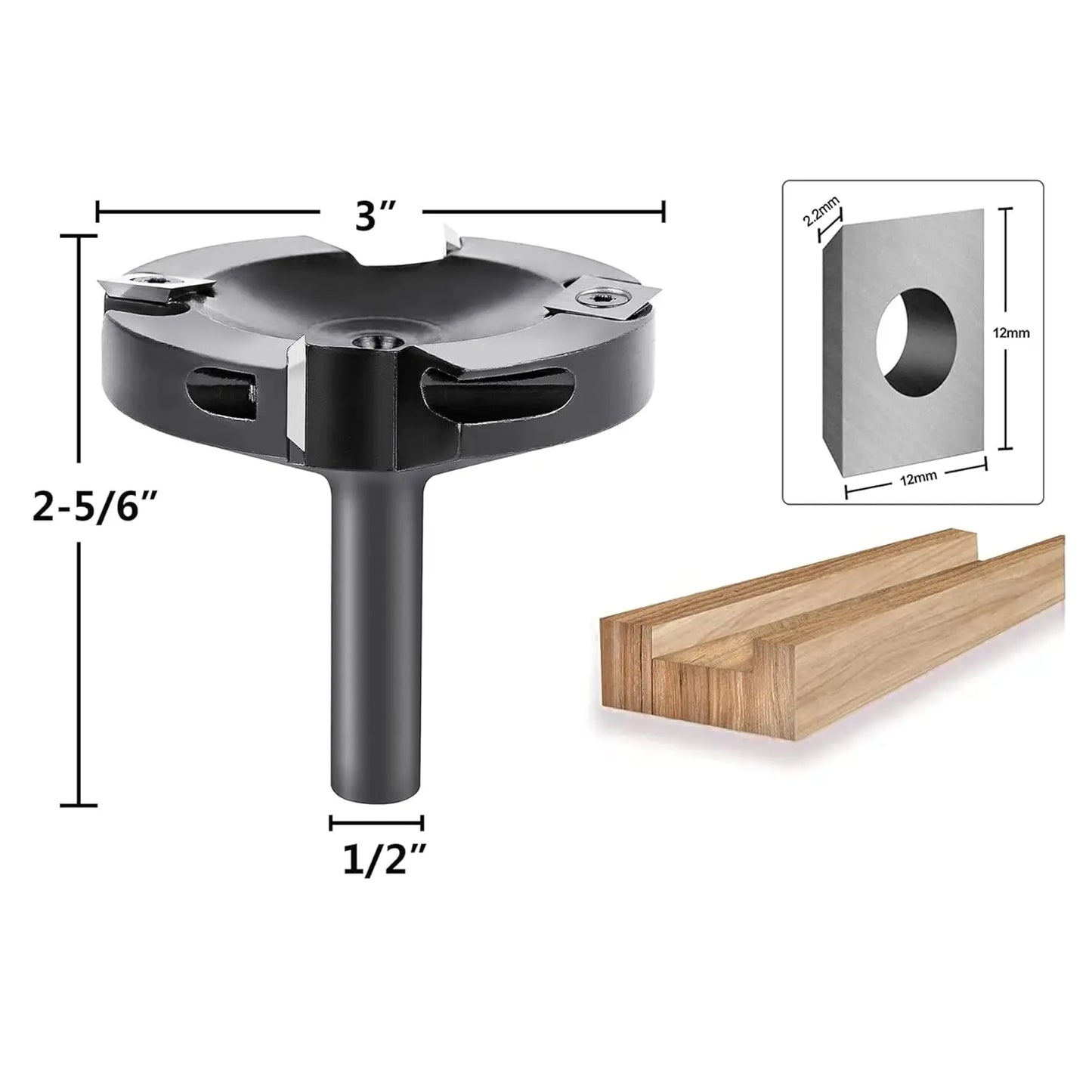 SpeTool Carbide Insert Spoilboard Surfacing Router Bit For Woodworking