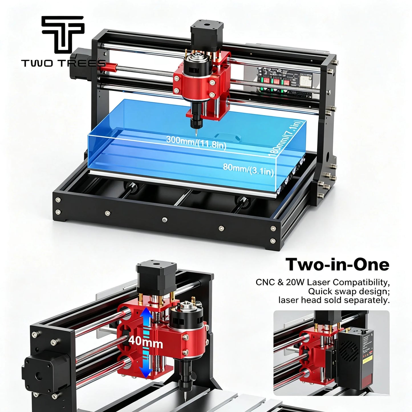 TwoTrees TTC3018 Pro 3 Axis CNC Router Engraver Machine