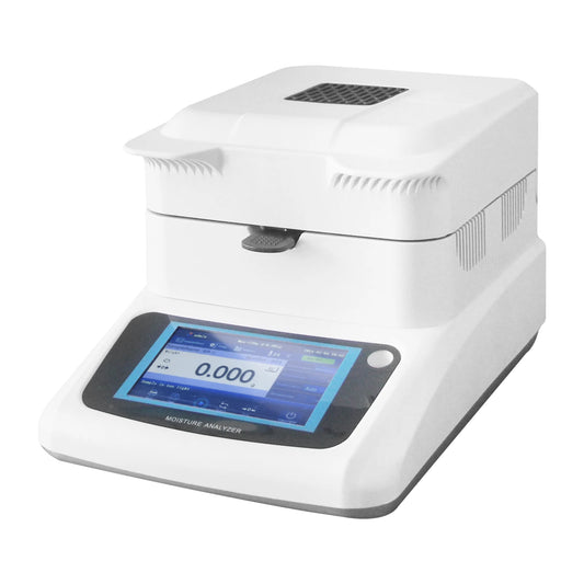 Moisture Analyzer, 0.001g Accuracy Grain Moisture Meter, 120g Capacity Lab Moisture Analyzer Meter with RS232 Interface for Rapid Moisture Test