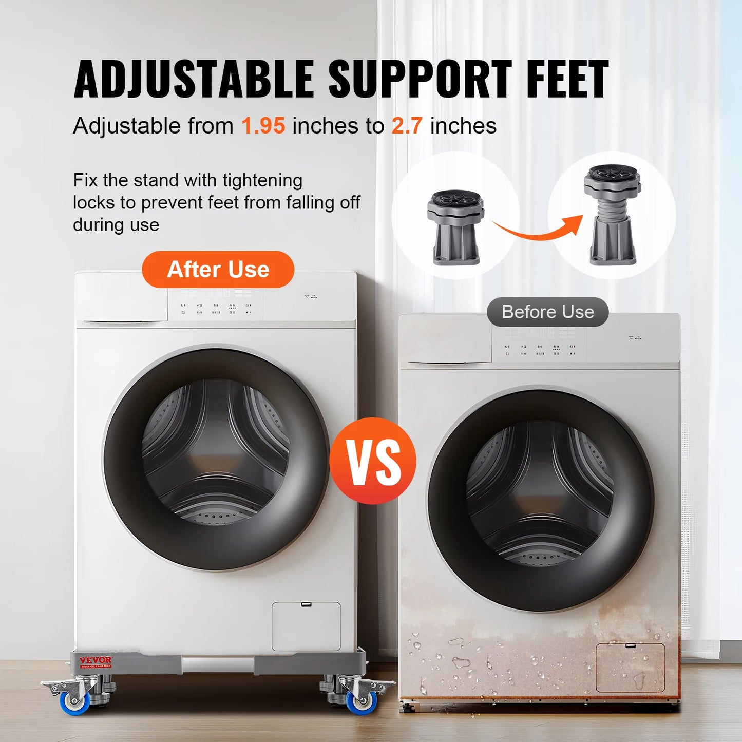 Succebuy Adjustable Fridge And Washer Mover With Locking Casters