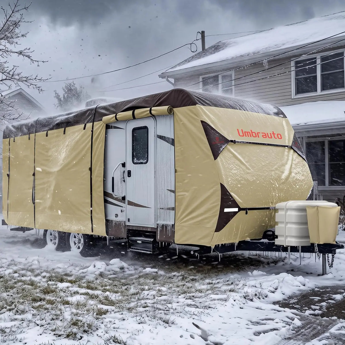 Umbrauto Heavy Duty Waterproof Travel Trailer RV Cover