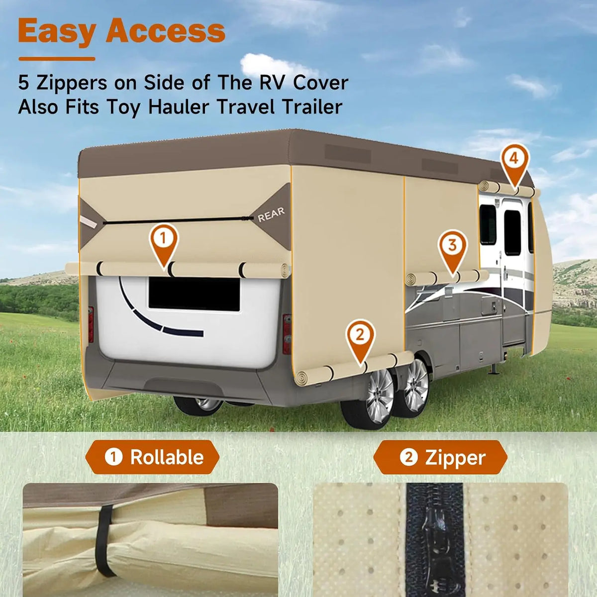 Umbrauto Heavy Duty Waterproof Travel Trailer RV Cover