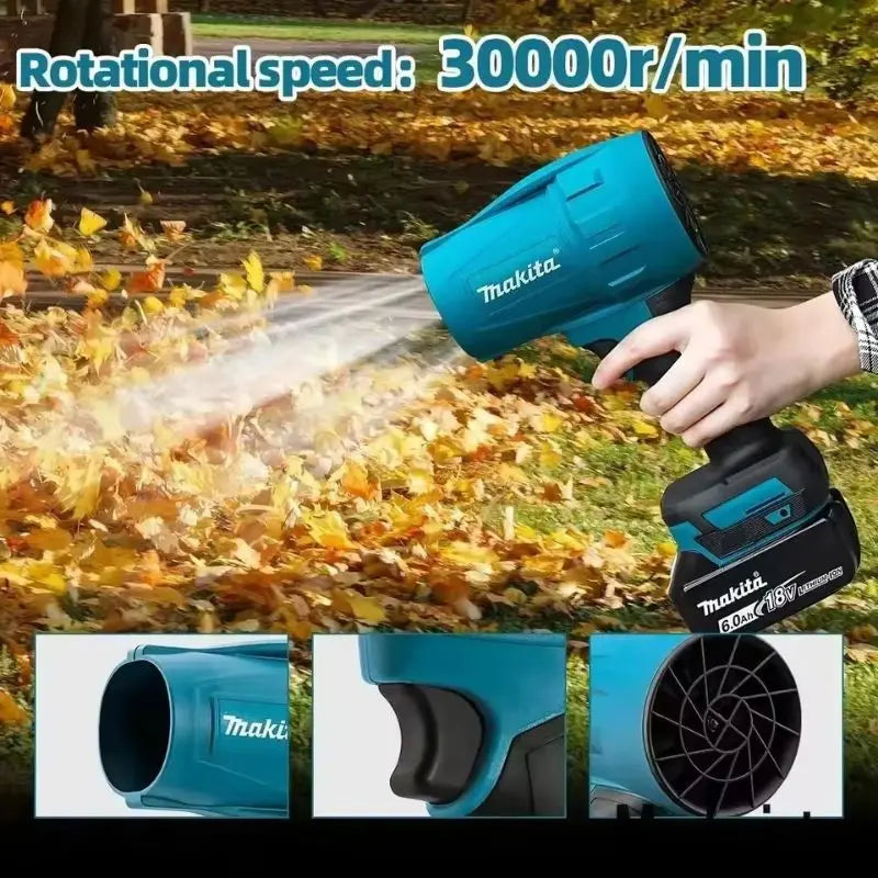 Makita 18V Rechargeable Turbo Jet Fan Cordless Handheld Blower
