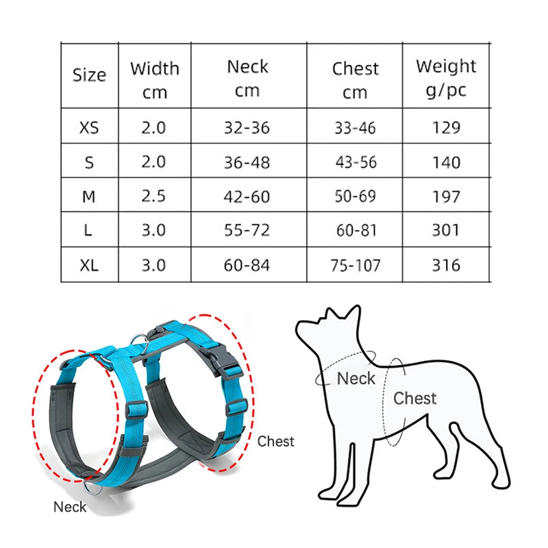 MeowVista Adjustable Nylon Reflective Dog Harness Vest