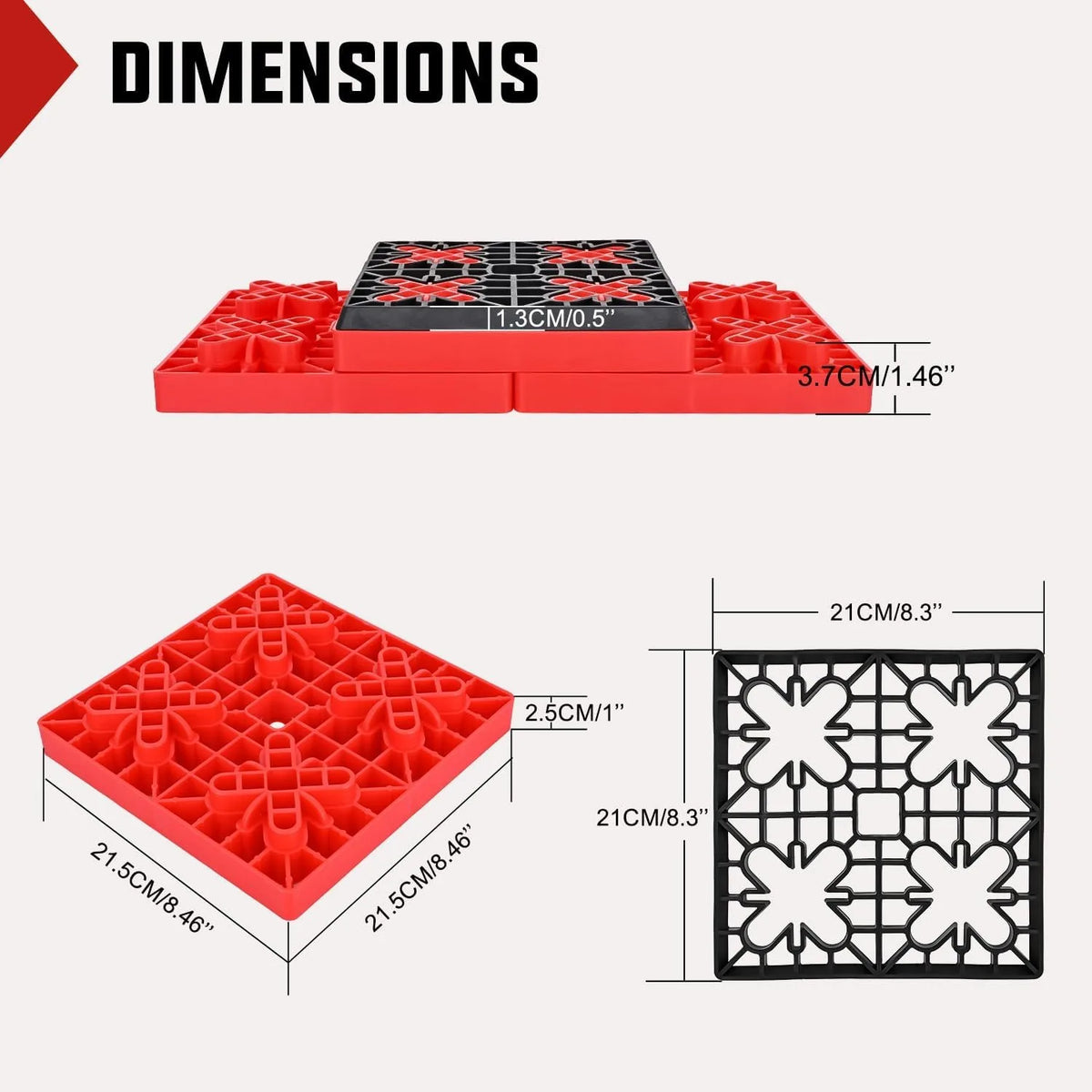 Nilight RV Leveling Blocks 12 Pack Interlocking Design Stabilizer Block Anti-Slip Rubber Covers Customizable Height with Carrying Bag for RV Camper Travel Trailer, Adjustable Camper Stabilizer Blocks for Motorhome Trailer Tir