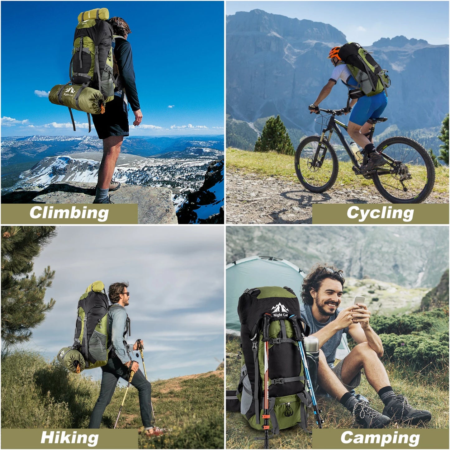 Waterproof Lightweight Hiking Backpack For Outdoor Camping And Travel