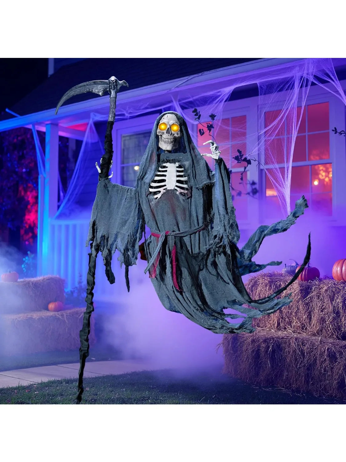 Joyfy Animated Flying Grim Reaper Halloween Garden Decor