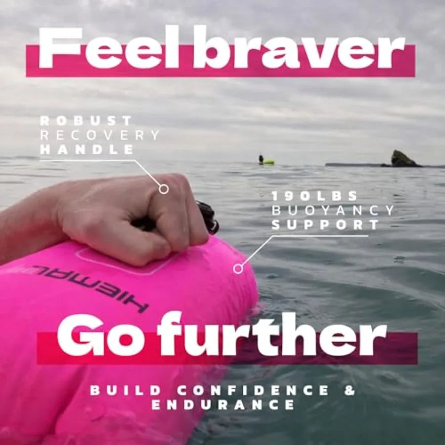 Open Water Swim Safety Buoy With Waterproof Dry Storage Bag