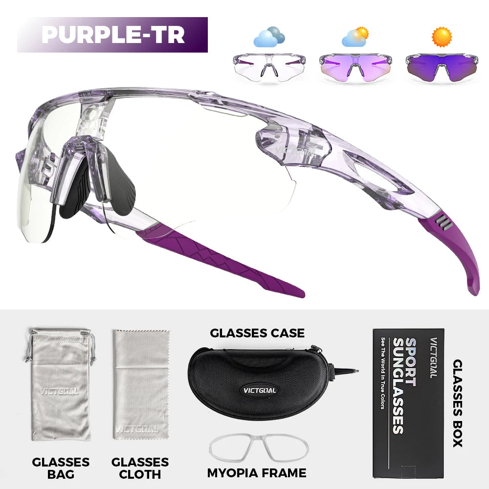 Victgoal Photochromic Cycling Sunglasses With UV400 Protection