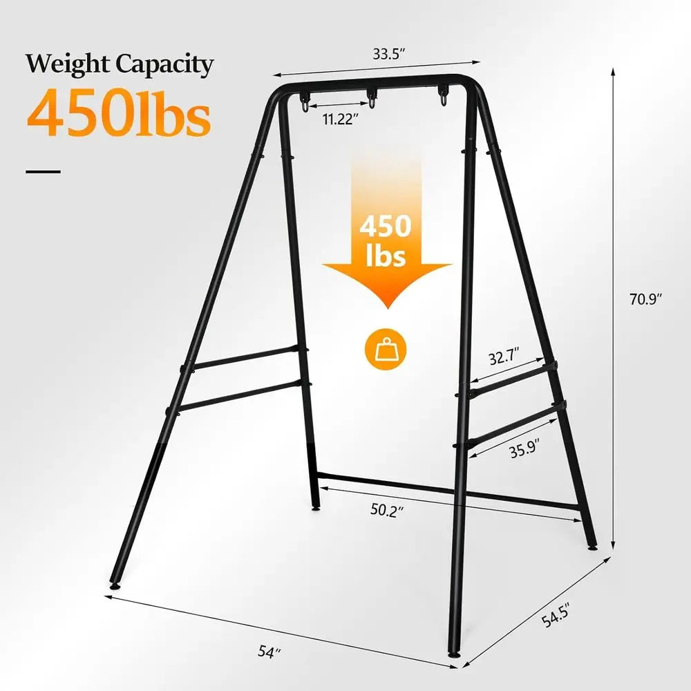 ONCLOUD Upgraded Hammock Chair Stand Metal Swing Stand e, Heavy Duty Steel Hammock Chair Stand Only or Porch, Backyard, Indoor o