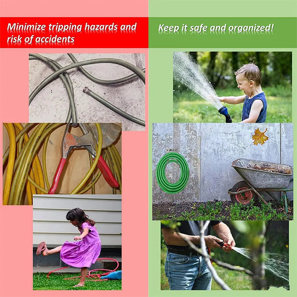 Shunmaii Stainless Steel Garden Hose Holder Wall Mount