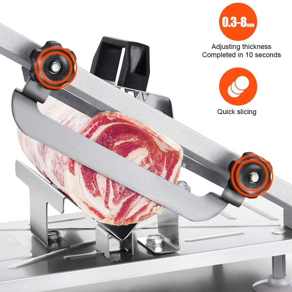 Stainless Steel Frozen Meat Mutton Cutter Kitchen Table Slicer