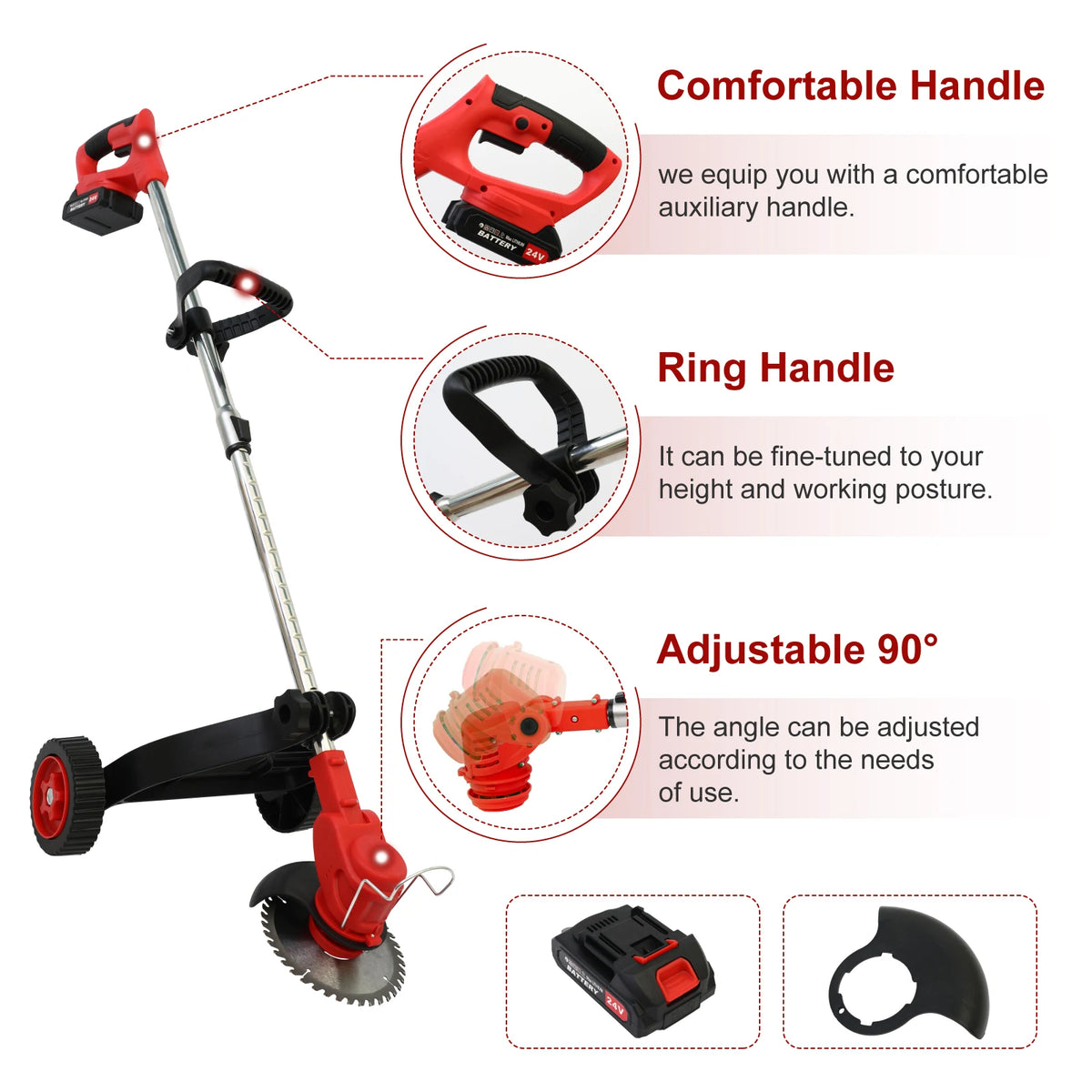Cordless Weed Trimmer And Electric Lawn Edger Tool