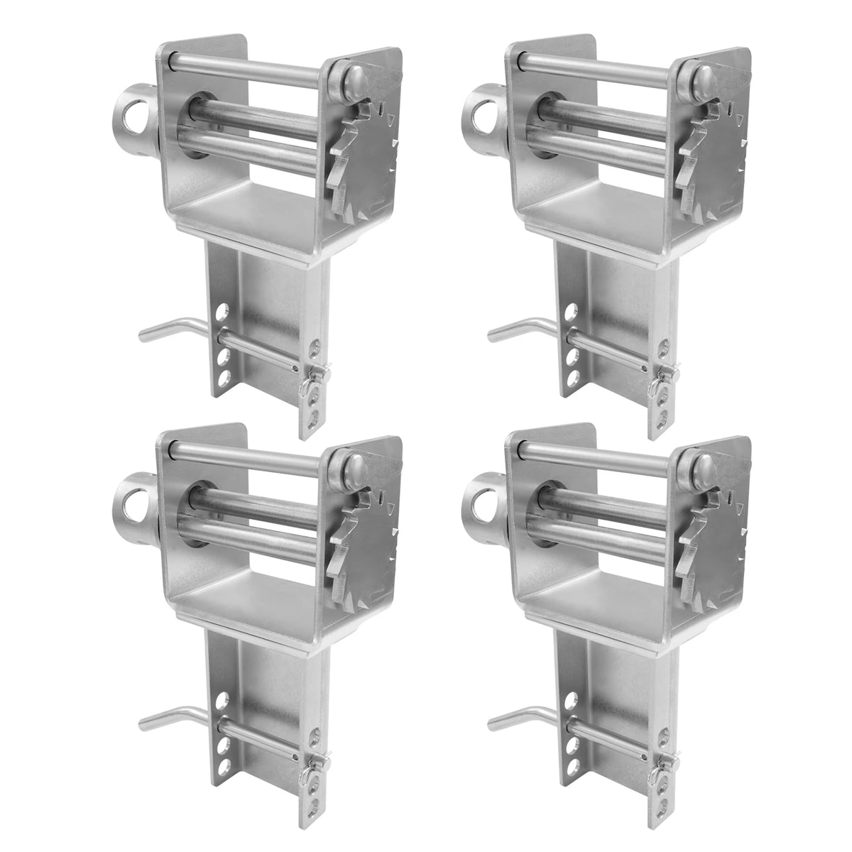 Trailer Stake Pocket Winch Galvanized Carbon Steel Spray Coating Wear Resistant 5400lbs Working Load 16200lbs Breaking Strength Flatbed Truck Ratchet Tie Down Cargo Lashing Pocket Winch For Flatbed Truck Logistics Freight