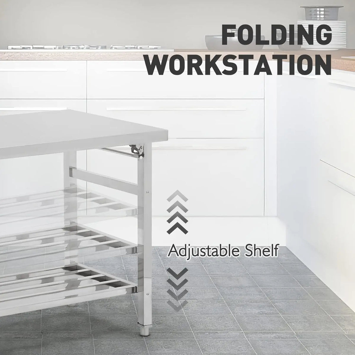 Commercial NSF Certified Stainless Steel Prep Table With Undershelf
