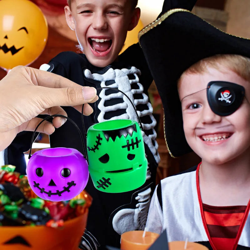 Premium Plastic Halloween Pumpkin Candy Bucket for Trick or Treat