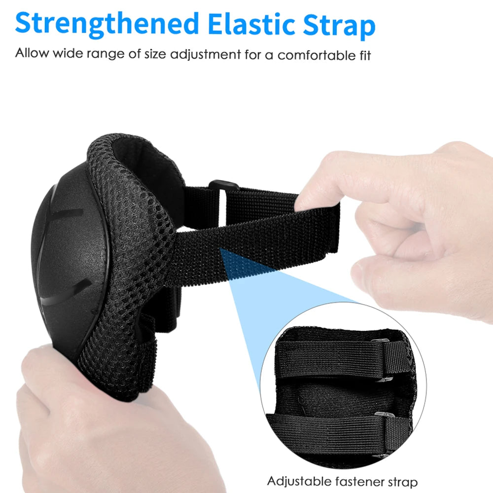 Kids Adjustable Skateboard Protective Gear Set With Helmet