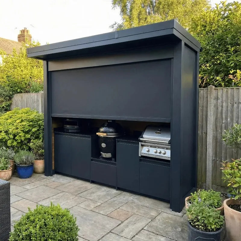 Durable 304 Stainless Steel Outdoor BBQ Kitchen Shed Set