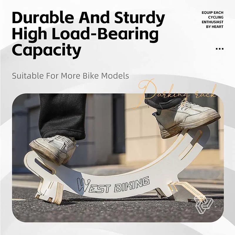 WEST BIKING Adjustable Bicycle Parking Rack Bike Indoor Garage Storage Stand Wooden MTB Road Bike Maintenance Repair Stand