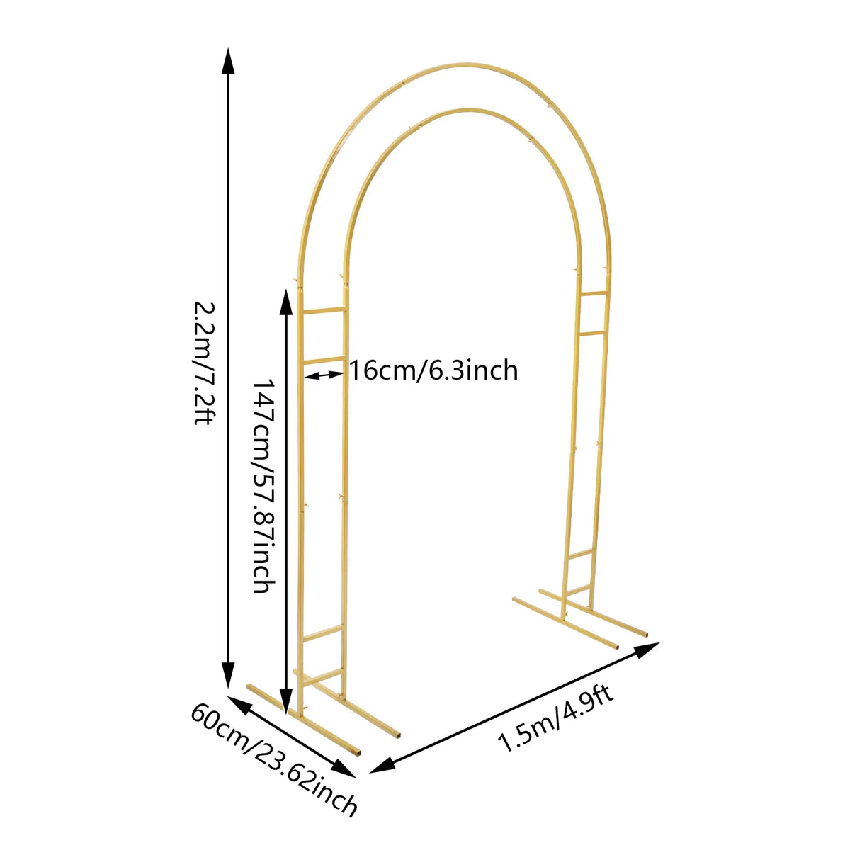Metal Wedding Arch Backdrop Stand For Garden And Events