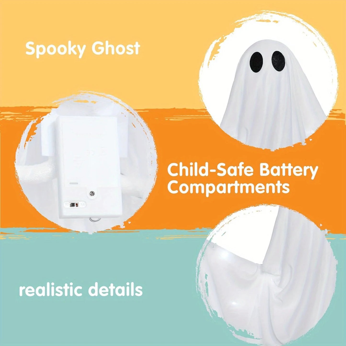 Halloween Hanging Light Up Ghost Decoration For Indoor Yard